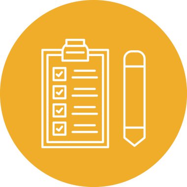 Kontrol listesi. Web simgesi basit tasarım