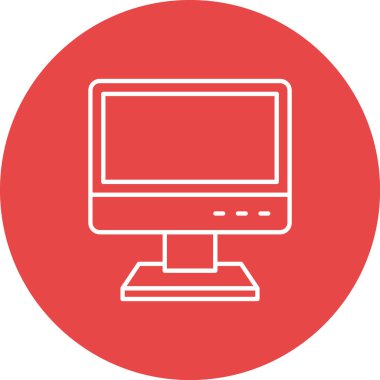 Kişisel ve ticari kullanım için bilgisayar vektör simgesi simgesi vektör çizimi..