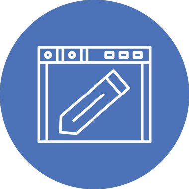 Mavi bir simgenin vektör illüstrasyonu