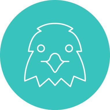 Kuş modern simgesinin vektör çizimi