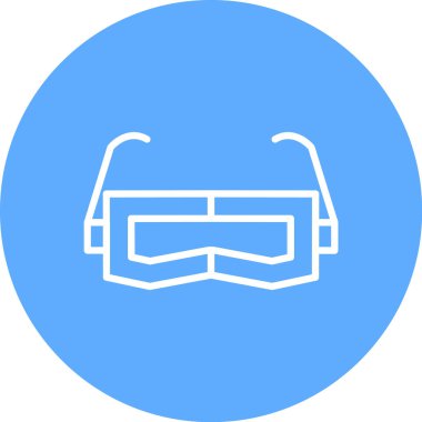 Gözlük. Web simgesi basit illüstrasyon