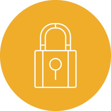 Asma kilit simgesinin vektör illüstrasyonu