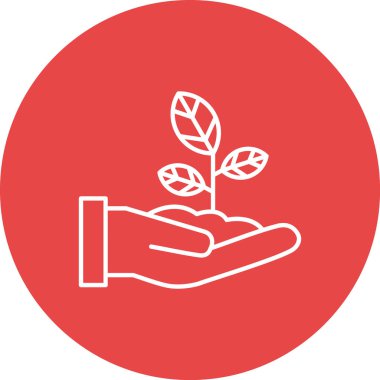 Bir çiçek simgesinin vektör illüstrasyonu