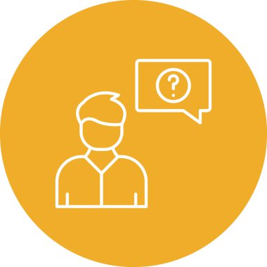 Konuşma balonu olan adam