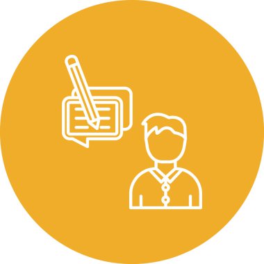 Bir insan simgesinin vektör illüstrasyonu