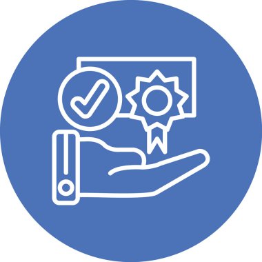 Simge, vektör illüstrasyonunu kontrol et