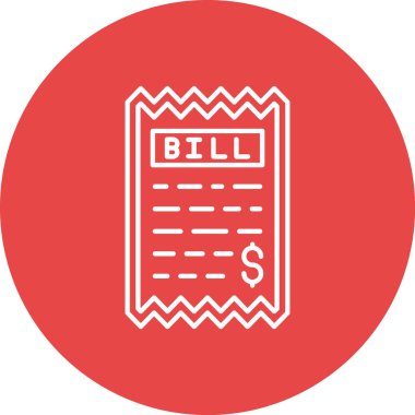 Bill simgesi vektör illüstrasyonu