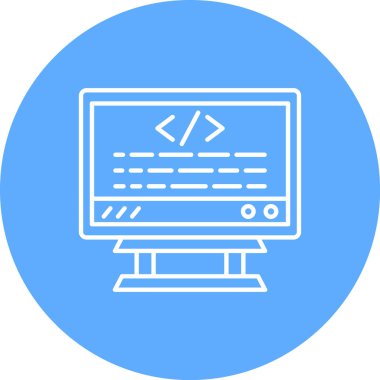 Bilgisayar. Web simgesi basit illüstrasyon