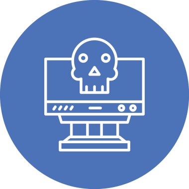 Kafatası. Web simgesi basit illüstrasyon