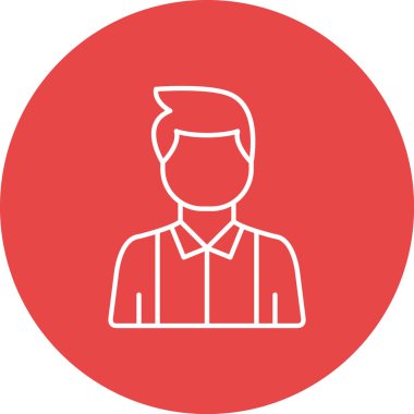 erkek avatar simgesi vektör illüstrasyonu