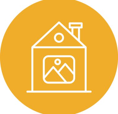 Modern ev simgesinin vektör illüstrasyonu