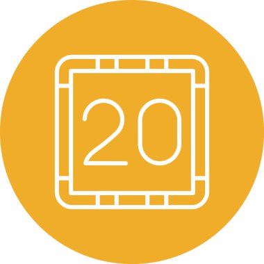 Bir takvim simgesinin vektör illüstrasyonu