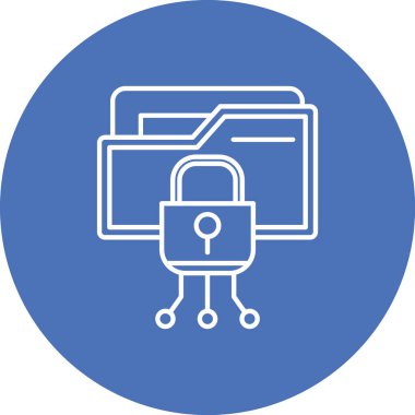 Güvenlik sistemi vektör simgesi modern basit vektör illüstrasyonu