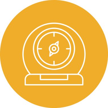 Alarm simgesi vektörü beyaz arkaplanda izole edildi