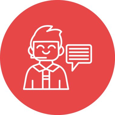 Konuş. Web simgesi basit illüstrasyon