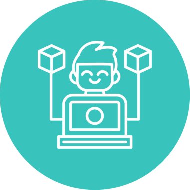 Bilgisayar. Web simgesi basit illüstrasyon