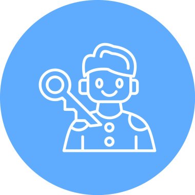 Maske simgesi olan bir adamın vektör çizimi