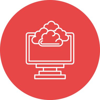 bulut hesaplama simgesi, vektör tasarımı