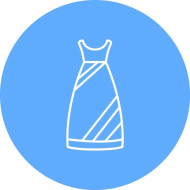 Benzersiz kumaş askısı çizgi simgesi