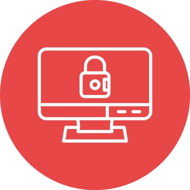 Internet güvenlik simgesi, vektör çizim