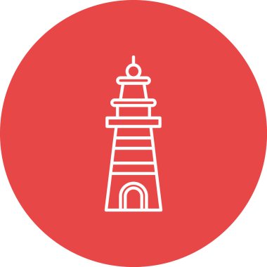 Deniz feneri simgesinin vektör illüstrasyonu