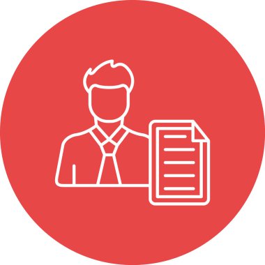 Dizin simgesi, vektör illüstrasyonuna sahip iş adamı