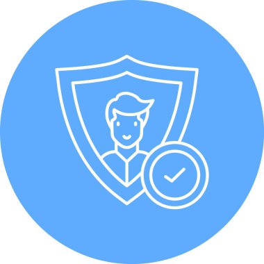 Kalkan vektör satırı simgesi