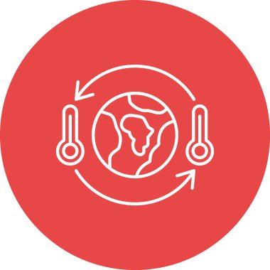 Küresel Isınma simgesi vektör çizimi