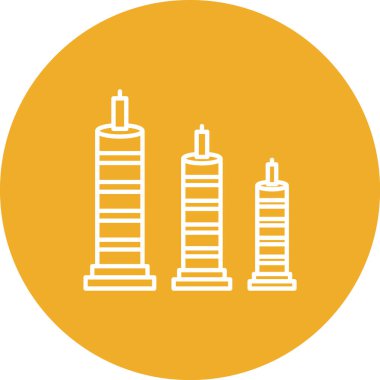 Tek izole edilmiş simgenin vektör illüstrasyonu