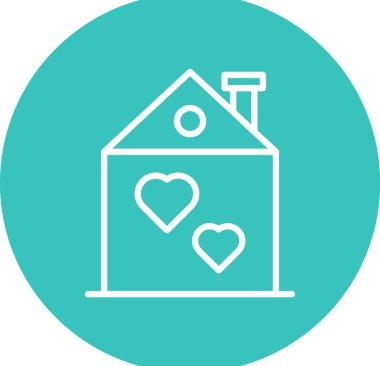 Kalp ikonu vektör illüstrasyonu