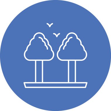 Ağaçlar. Web simgesi basit illüstrasyon