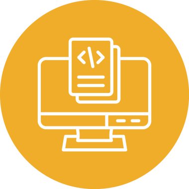 Bilgisayar simgesinin vektör illüstrasyonu