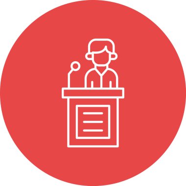 Görüşme. Web simgesi basit illüstrasyon