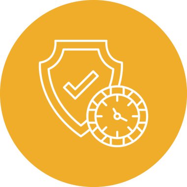 Çalar saat vektör satırı simgesi