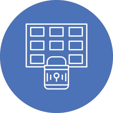 Bir bina simgesinin vektör illüstrasyonu