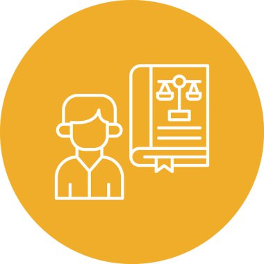 Avukat, web simgesi, vektör tasarımı