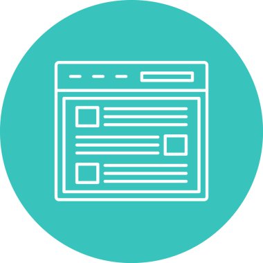 Web simgesi, basit vektör illüstrasyonu