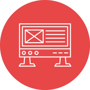 Ağ simgesi. E- posta simgesinin vektör illüstrasyonu