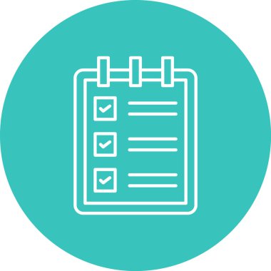 Kontrol listesi simgesinin vektör illüstrasyonu