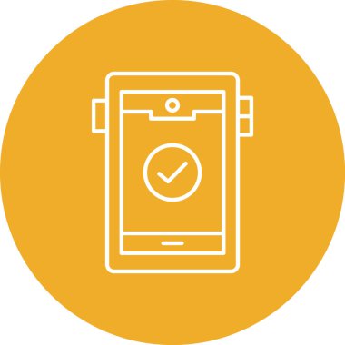 akıllı saat simgesi soyut arka grubunda izole