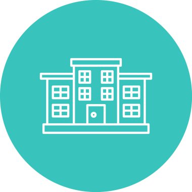 Bina. Web simgesi vektör illüstrasyonu