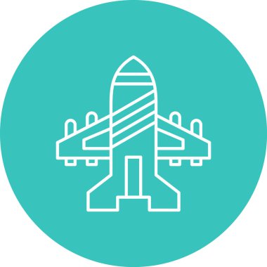 Uçak simgesinin vektör illüstrasyonu