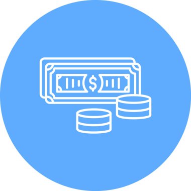 Para simgesinin vektör illüstrasyonu