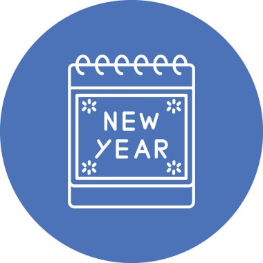 Moda biçimi izole edilmiş arkaplanda yeni yıl simgesi