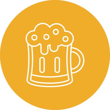 Bira. Web simgesi basit illüstrasyon