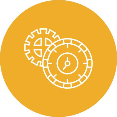 Zaman simgesi. Web için saat vektör simgelerinin basit illüstrasyonu