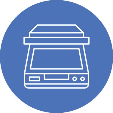 Yazıcı. Web simgesi basit illüstrasyon