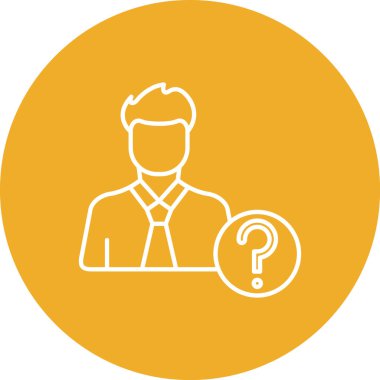 İş adamı. Web simgesi basit illüstrasyon