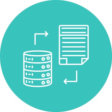 veritabanı. Web simgesi basit illüstrasyon