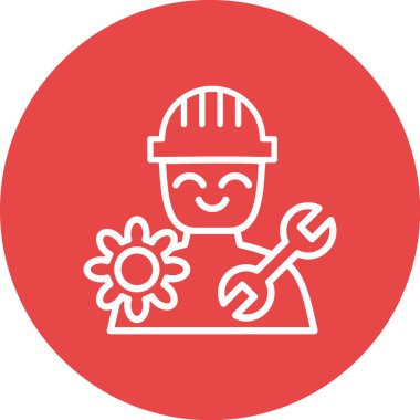 Bir inşaat işçisinin vektör çizimi